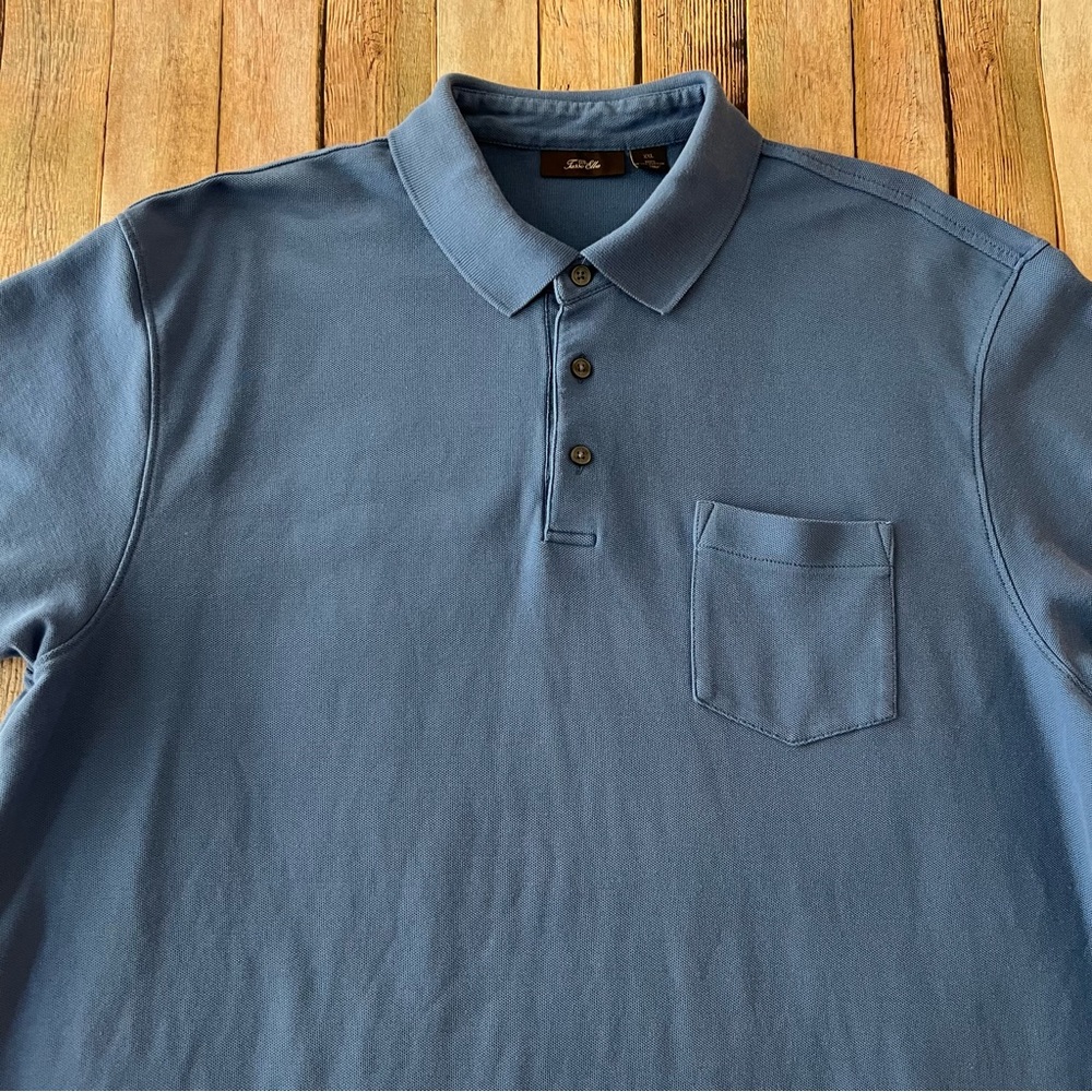 Tasso Elba mens Pima cotton short sleeve polo shirt | size 2XL - Picture 3 of 9